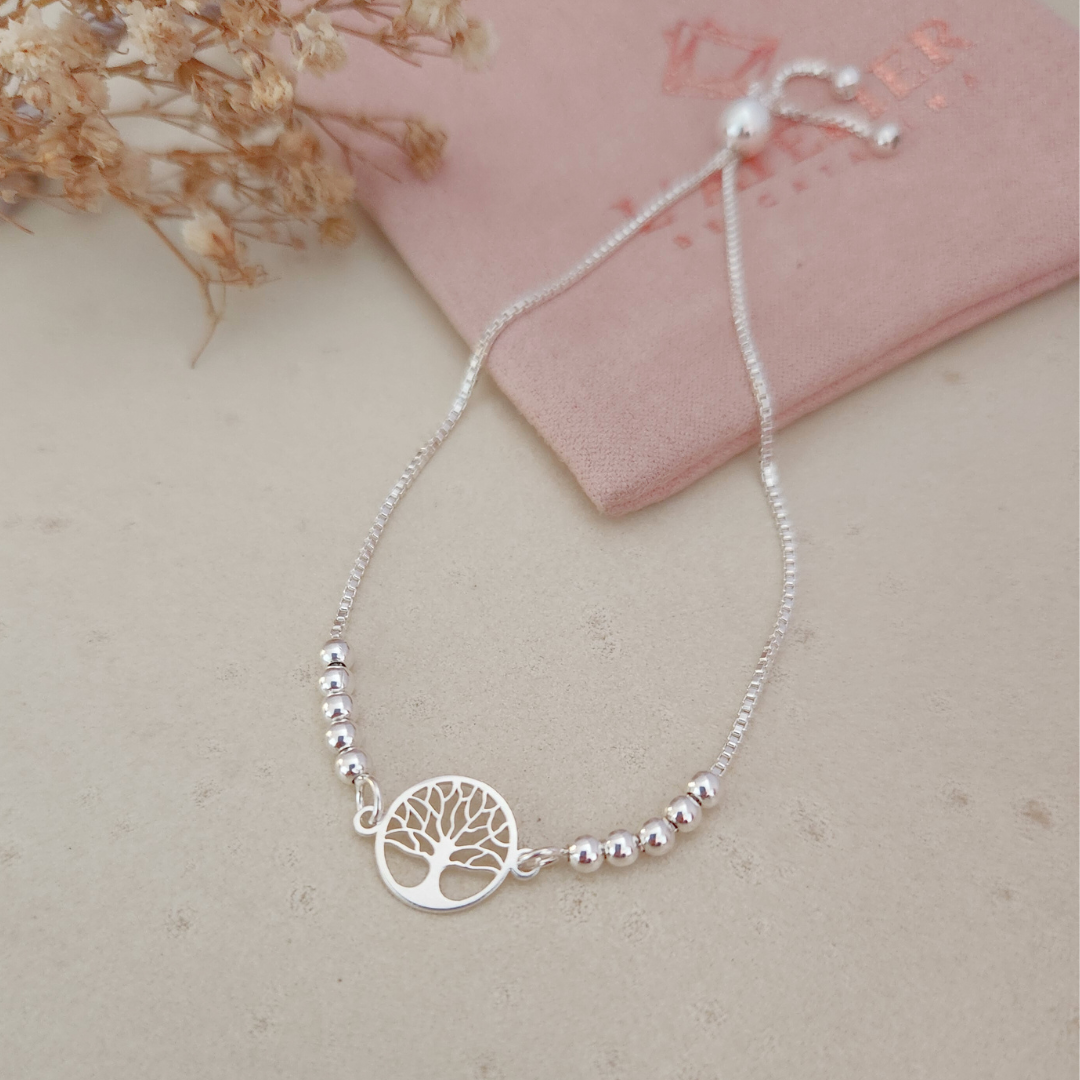 Pulsera Regulable Arbol de la Vida - Colección Plata